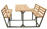 Садовая группа: стол и скамейки со спинками