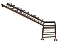 Металлический каркас лестницы П-образный с площадкой (артикул-МЛ03)