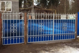 МОНТАЖ РАСПАШНЫХ ВОРОТ И КАЛИТКИ В П. КРЕСТЦЫ