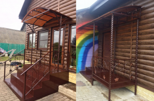 КРЫЛЬЦО С ЭЛЕМЕНТАМИ КОВКИ
