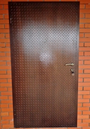 Дверь металлическая с порошковой окраской и МДФ